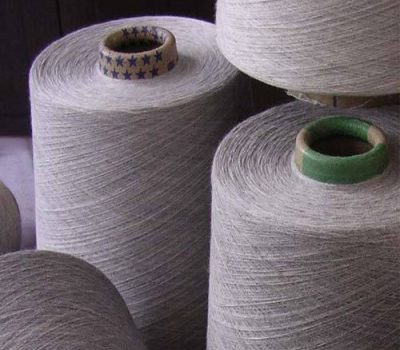 Ecru Melange Yarn (98% Cotton + 2% Polyster)